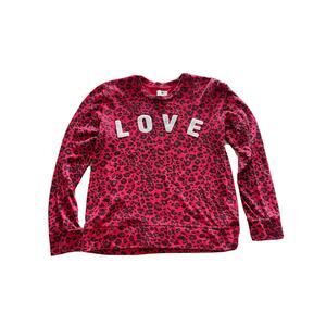 Urban Outfitters Red Animal Print LOVE Sweatshirt